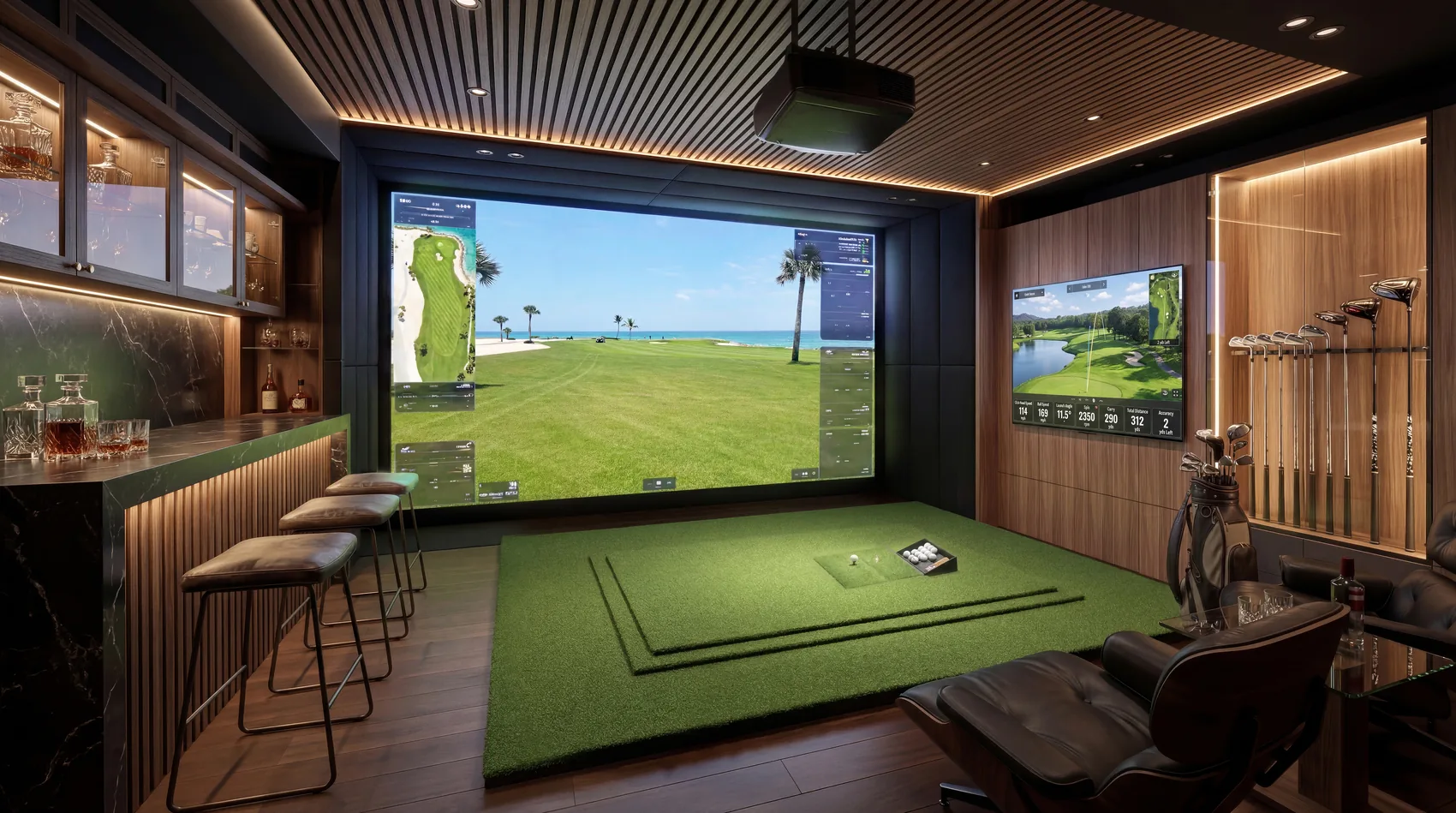Simulateur de golf - image de synthèse