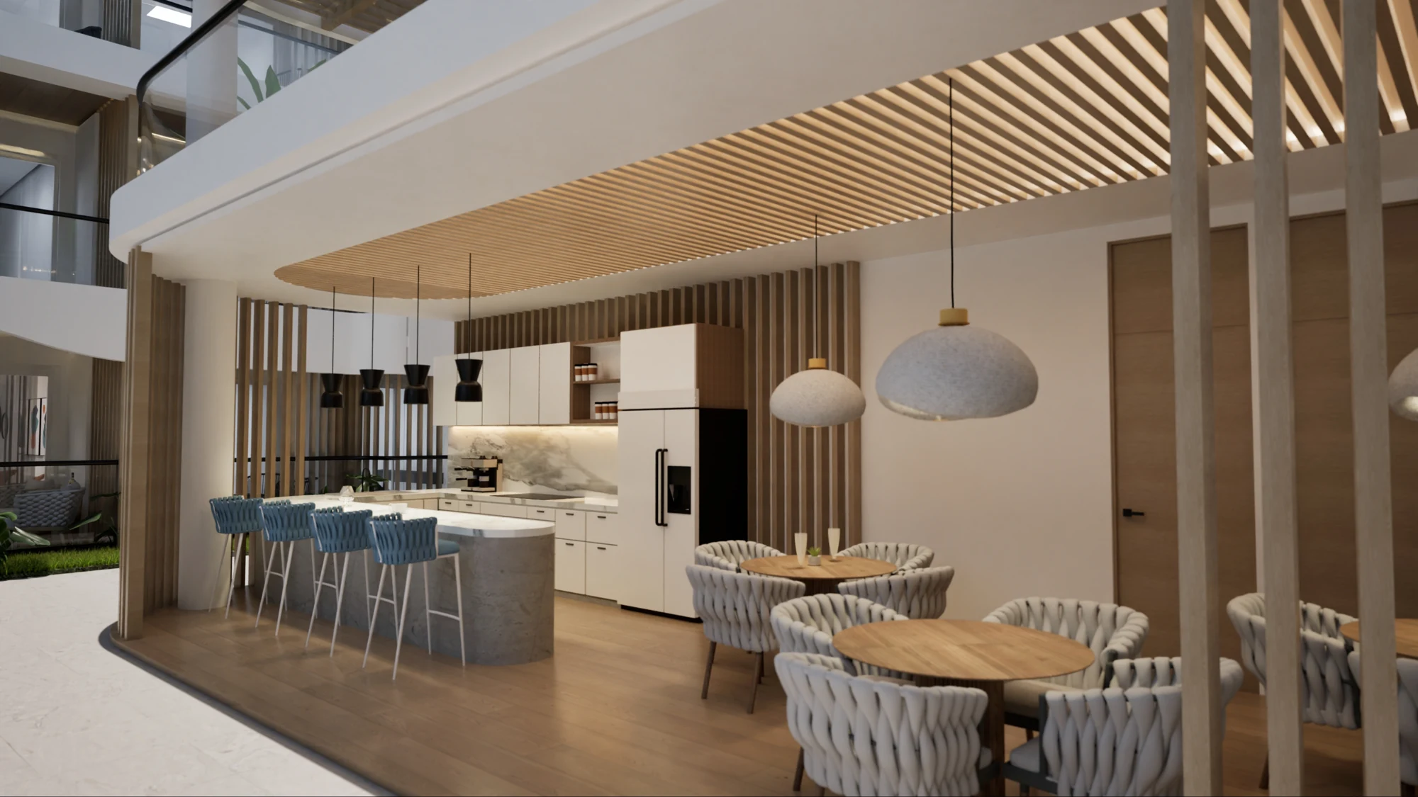 Planned coffee bar — project rendering
