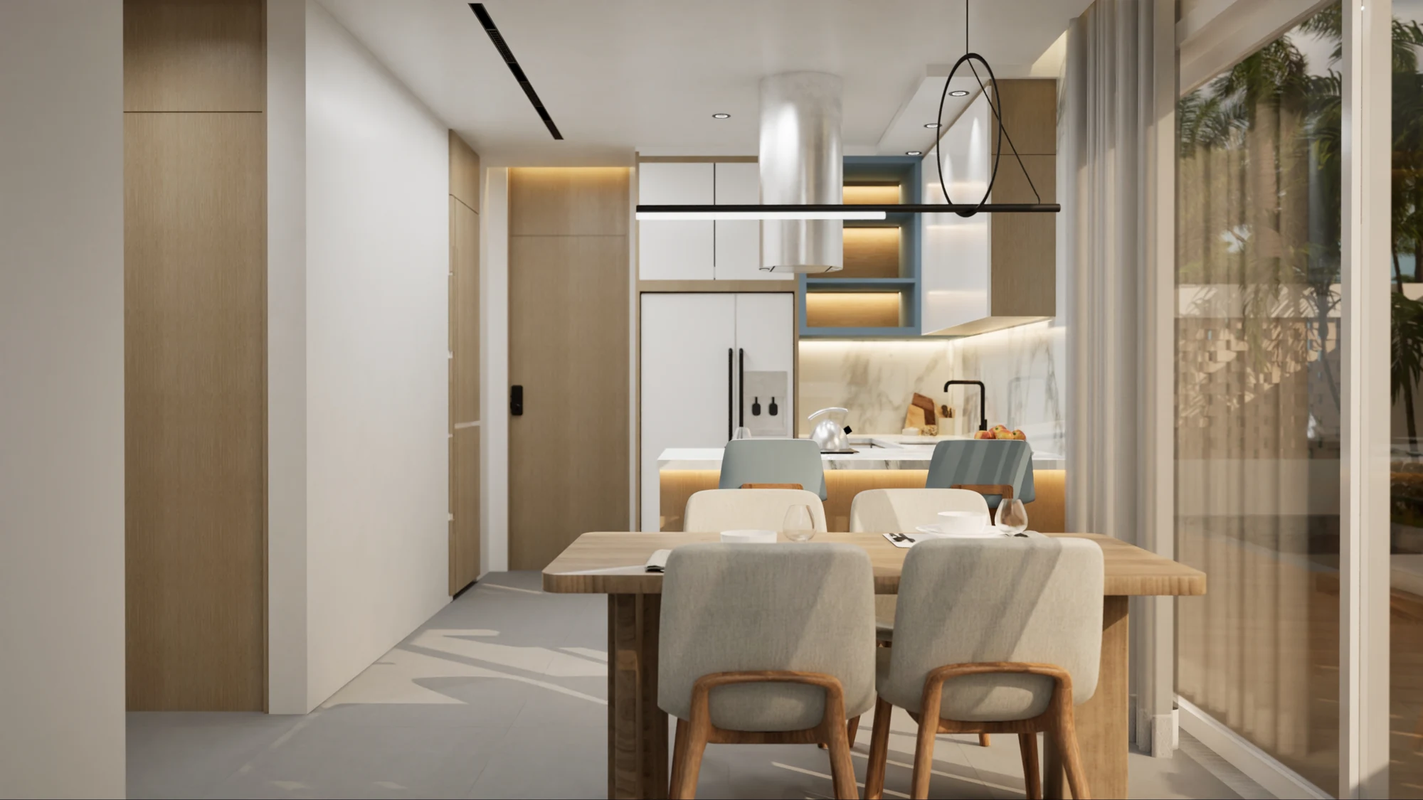 Representative interior — illustrative furniture