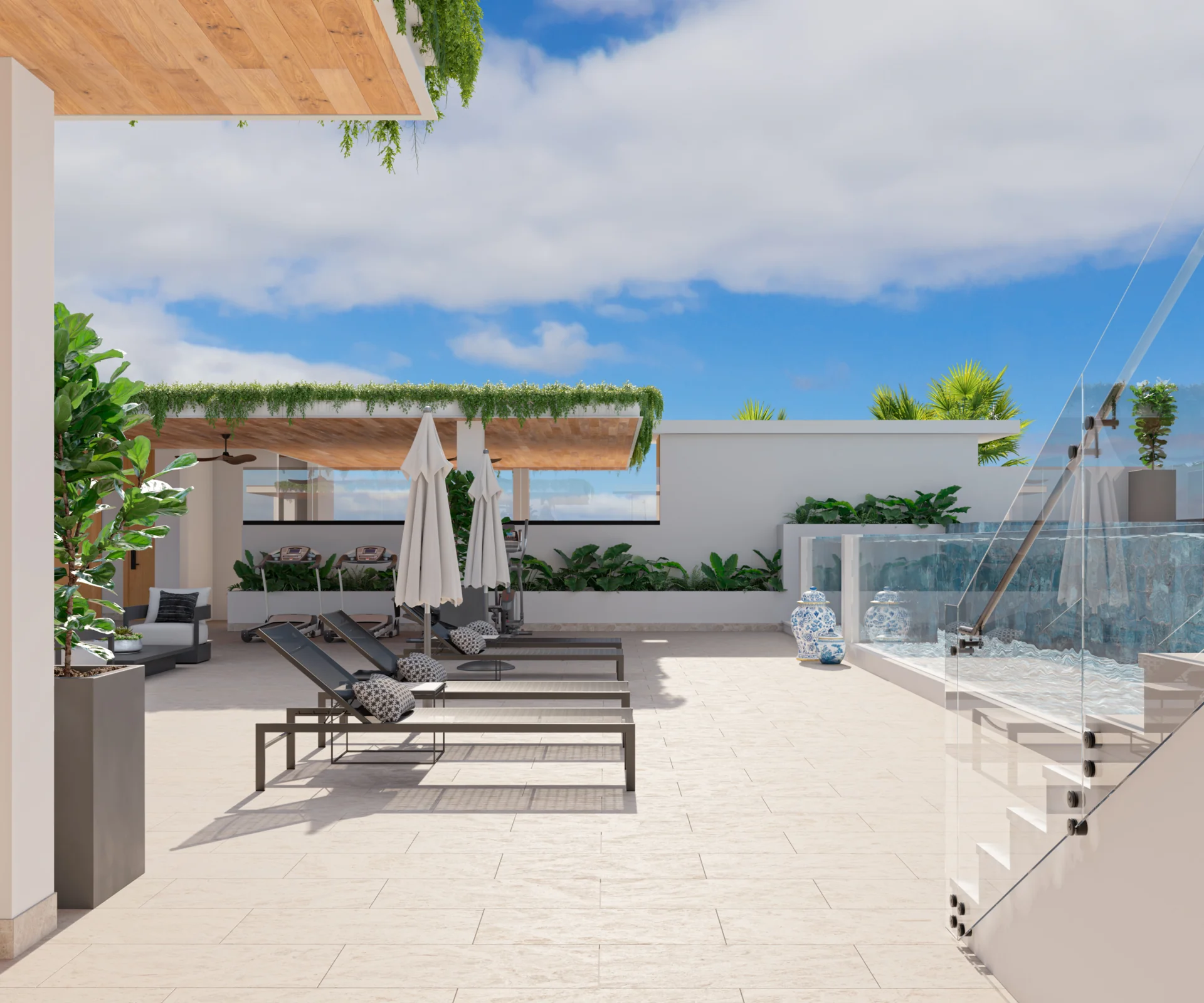 Rooftop pool