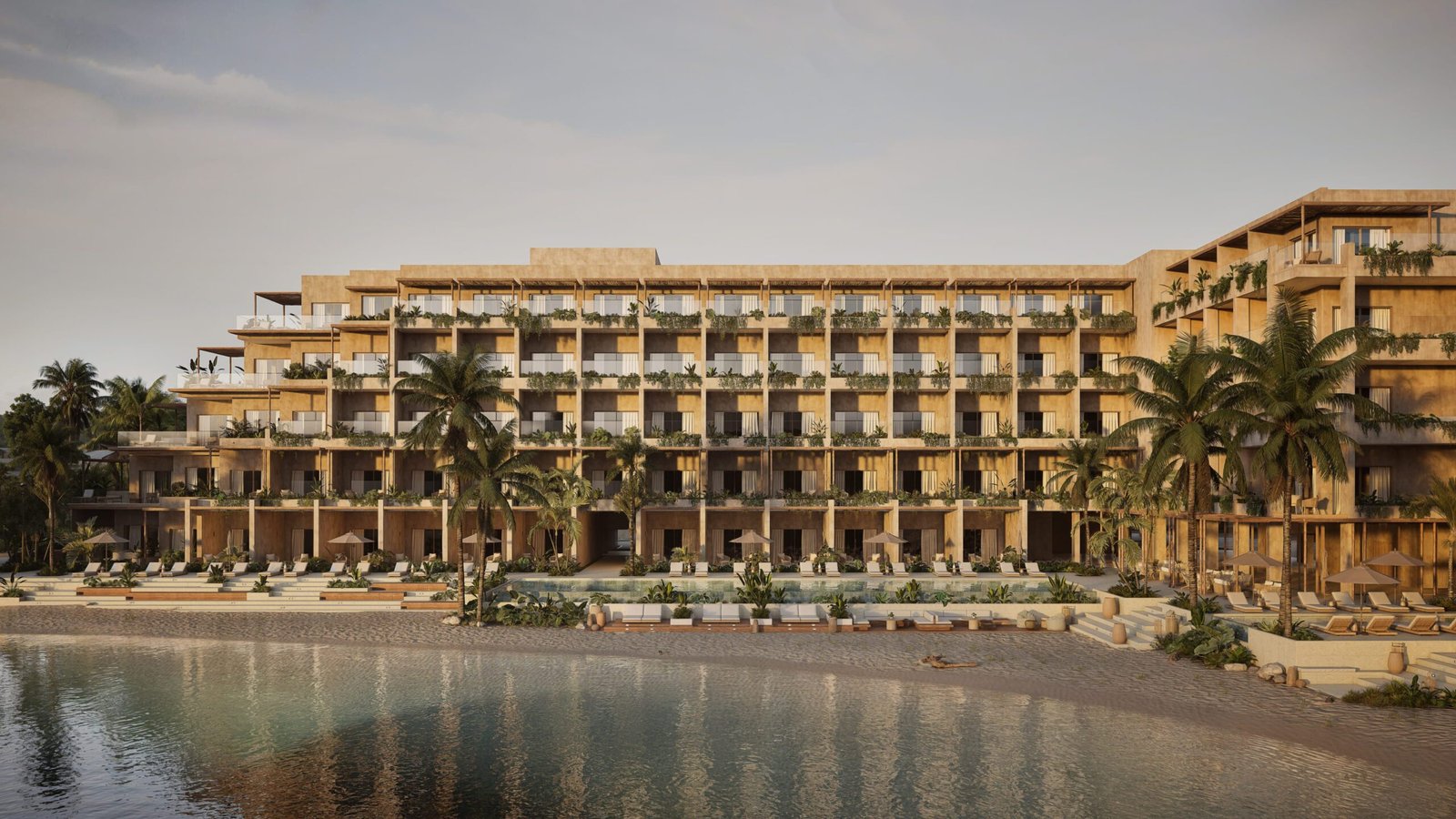 Fachada frente al lago — imagen de proyecto