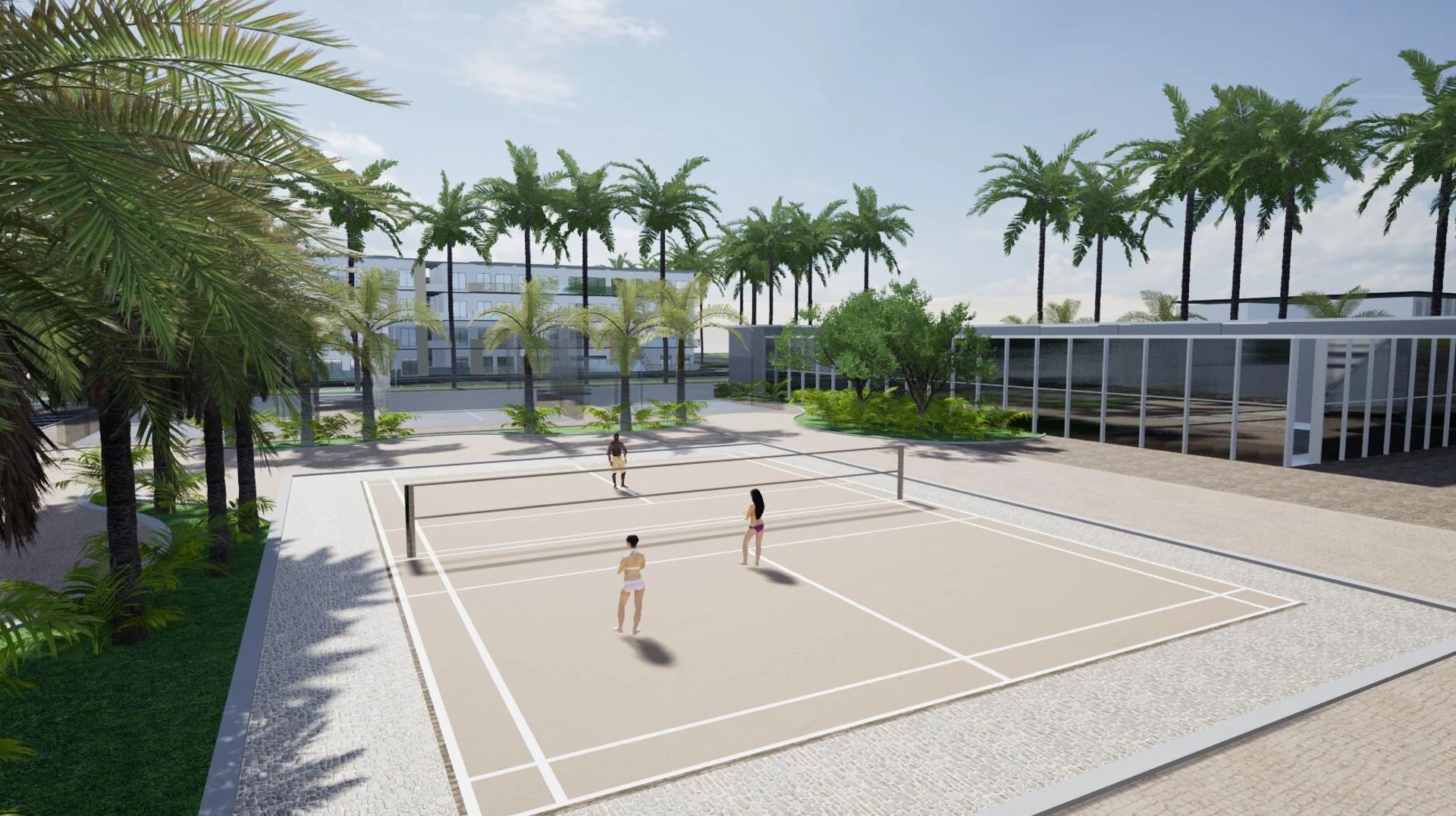 Sports facilities announced in the masterplan — rendering